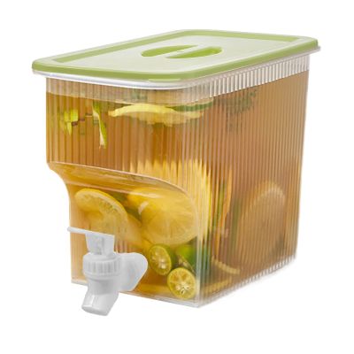 RhineCart Basics Transparent Portable Beverage Dispenser for Cocktails and Lemonade
