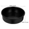 SOLUSTRE 3-Piece Round Cake Pan Set, Carbon Steel and Paper, Black view 2