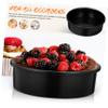 SOLUSTRE 3-Piece Round Cake Pan Set, Carbon Steel and Paper, Black view 3