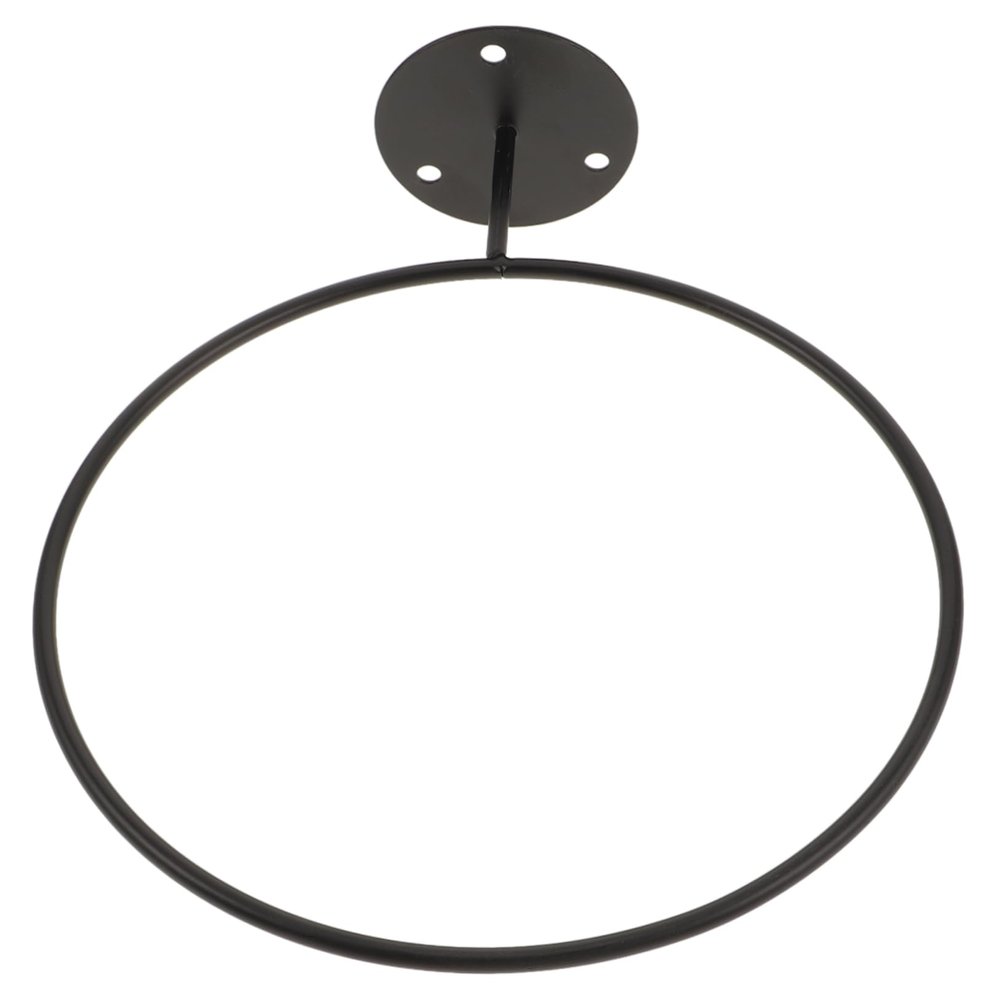 BESTonZON Black Metal Wall-Mounted Ball Rack for Basketball and Soccer