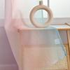 2-Piece Set of Semi-Sheer Gradient Voile Tab-Top Curtains, 180 x 180 cm, Pink/Purple/Blue view 4