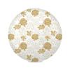Round Placemats with Golden European Rose Flowers, Waterproof Vintage Table Mats, 6-Piece Set, for Christmas, 39.1 x 39.1 cm view 1