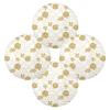 Round Placemats with Golden European Rose Flowers, Waterproof Vintage Table Mats, 6-Piece Set, for Christmas, 39.1 x 39.1 cm view 2