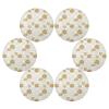 Round Placemats with Golden European Rose Flowers, Waterproof Vintage Table Mats, 6-Piece Set, for Christmas, 39.1 x 39.1 cm view 3