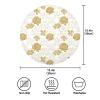 Round Placemats with Golden European Rose Flowers, Waterproof Vintage Table Mats, 6-Piece Set, for Christmas, 39.1 x 39.1 cm view 4