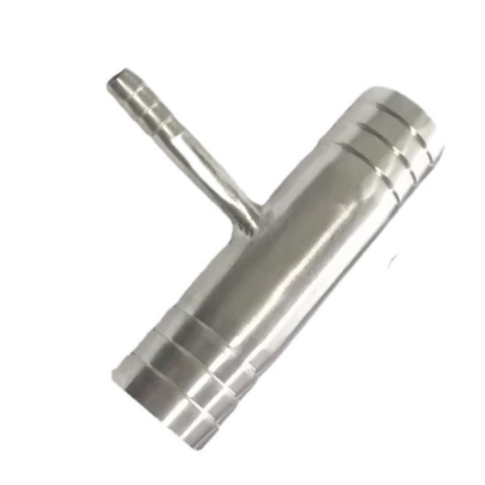 304 Stainless Steel Barbed Hose Reducer Tee, 20 x 6 x 20 mm, 1 Piece
