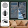 Magnetic Insect Screen for Windows, 85 x 105 cm, No-Drill, Self-Closing, Black view 4
