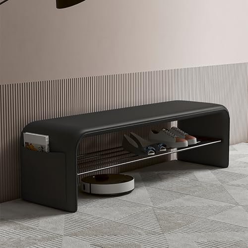 ZYFBD Armless Mid-Century Modern Upholstered Bench for Entryway, Dining Room, Living Room, and Kitchen