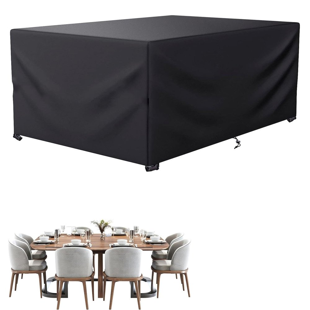 BDBSGBH 220 x 210 x 90 cm Waterproof Garden Furniture Cover, 420D Oxford Fabric, Black