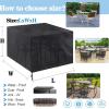 BDBSGBH 220 x 210 x 90 cm Waterproof Garden Furniture Cover, 420D Oxford Fabric, Black view 2