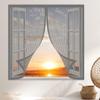 Insect Screen for Windows, 135 x 135 cm, No Drilling, Gray view 1