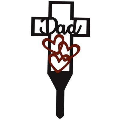 VANZACK Metal Memorial Garden Stake for Dad