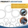 QUARKZMAN 80-Piece M8 x 13 x 0.5 mm Flat Washers, 304 Stainless Steel, Silver view 4