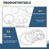 QUARKZMAN 30-Piece M20 x 28 x 0.2 mm 304 Stainless Steel Flat Sealing Washers view 3