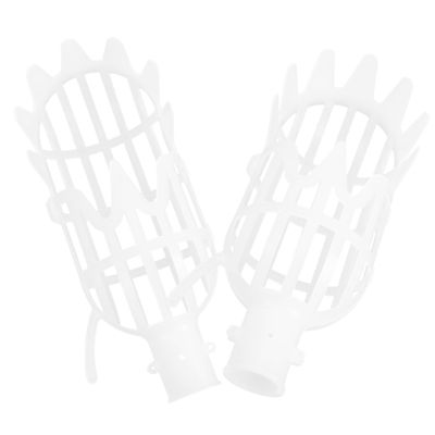 2-Piece Plastic Fruit Picker with Basket, White