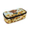 HUIACONG Kids Pencil Case, Highland Cow Sunflower, One Size view 1