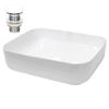 LuxeBath Ceramic Washbasin 505 x 395 x 135 mm, White, with Drain Assembly view 1