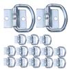16 Silver Metal D-Ring Tie-Down Anchors for Trailers view 1