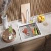 PRIMAGRAN Granite Sink for 60 cm+ Base Cabinets with Kitchen Faucet, 56 x 53 cm view 2
