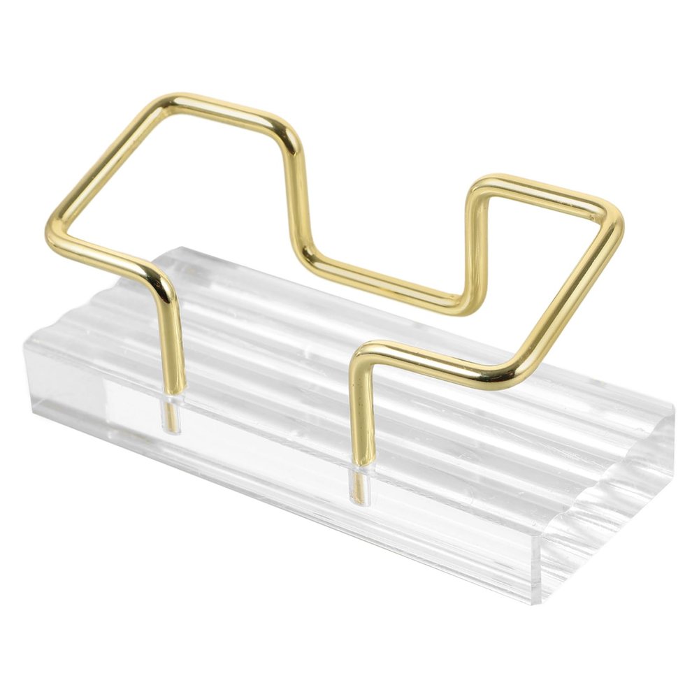 Wavy Acrylic Business Card Holder for Desk and Office, Elegant