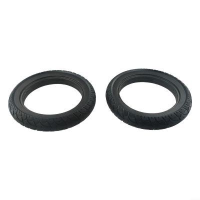 Jotekonoby Solid Rubber Tire, 30.5 cm, 57-203, for E-Bike Scooters, Black (2-Pack)