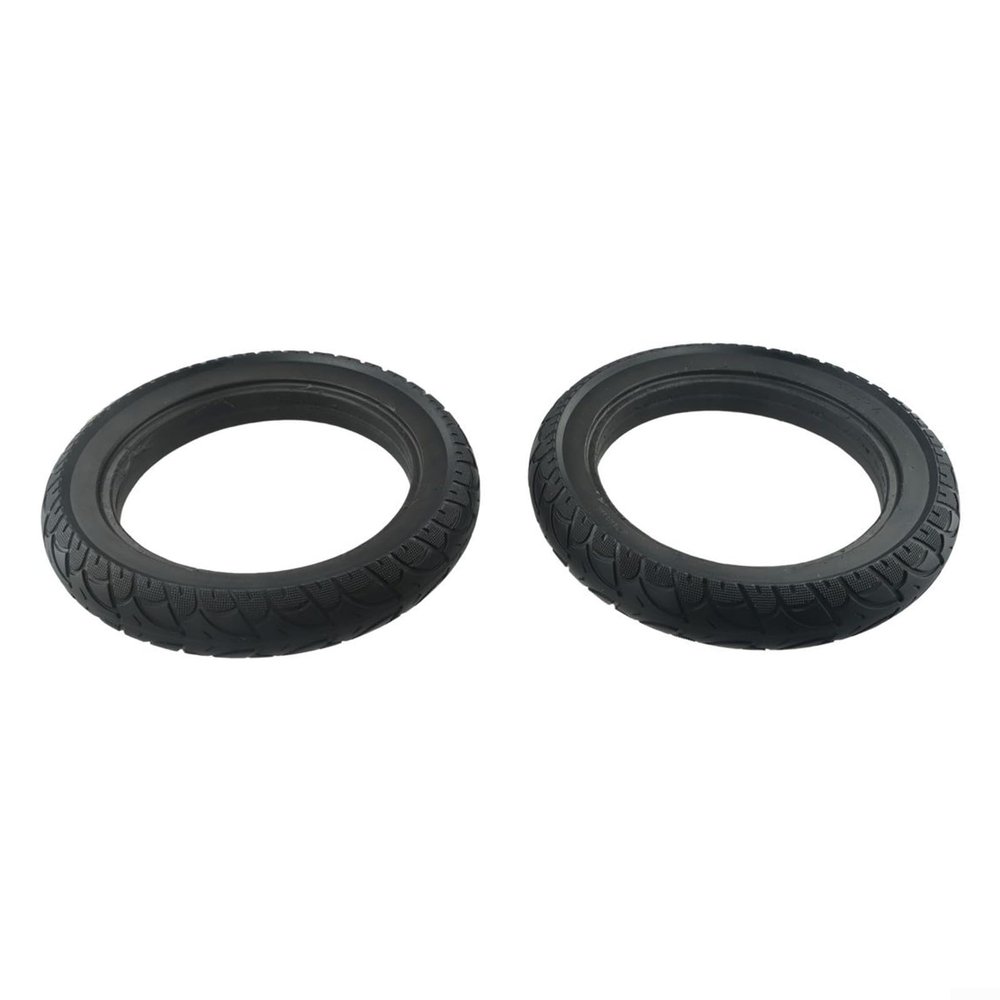 Jotekonoby Solid Rubber Tire, 30.5 cm, 57-203, for E-Bike Scooters, Black (2-Pack)