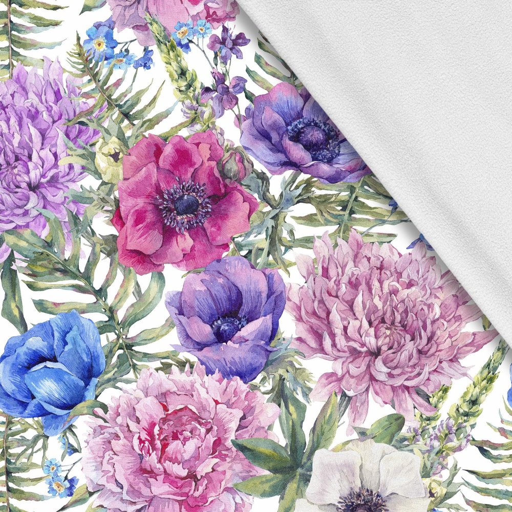 HEKO PANELS Softshell Fabric by the Meter, Fern Leaves, 5 Meters, 150 x 500 cm