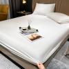LUKYWANG Stretch Imitation Mulberry Silk Fitted Sheet, 25 cm Deep, Pink, 160 x 200 cm view 2