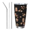 YFSGDLBN 590 ml Stainless Steel Brown Cartoon Owl Travel Mug view 1