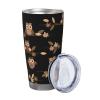 YFSGDLBN 590 ml Stainless Steel Brown Cartoon Owl Travel Mug view 2