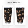 YFSGDLBN 590 ml Stainless Steel Brown Cartoon Owl Travel Mug view 3