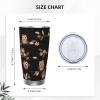 YFSGDLBN 590 ml Stainless Steel Brown Cartoon Owl Travel Mug view 4