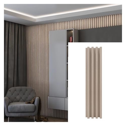 Modern Wood Slat Wall Panels, Waterproof 3D Fluted Design for Offices, Bedrooms, and Living Rooms