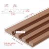 Modern Wood Slat Wall Panels, Waterproof 3D Fluted Design for Offices, Bedrooms, and Living Rooms view 2