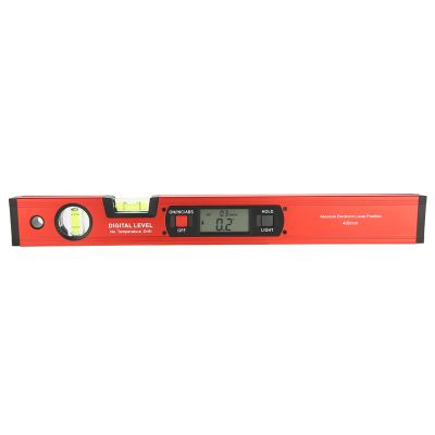 Digital Aluminum Alloy Magnetic Angle Finder, 4 x 90°, Red Inclinometer