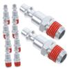 Hemobllo 10-Pack 1/4-Inch NPT Male-Thread Metal Air Plugs for Air Compressors and Pneumatic Tools, Secure Connection view 1