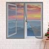 Magnetic Insect Screen for Windows, 105 x 160 cm, Gray view 1
