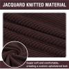 Rectangular Ottoman Cover, Stretch Jacquard, Brown, 60 x 120 cm view 2