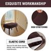 Rectangular Ottoman Cover, Stretch Jacquard, Brown, 60 x 120 cm view 3