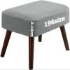 Stretch Jacquard Ottoman and Footstool Cover, Light Gray, 35 x 155 cm view 1