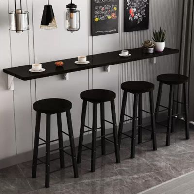 JCPQDWTD Wall-Mounted Folding Dining Table for Kitchen Bar with Storage Shelf