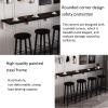 JCPQDWTD Wall-Mounted Folding Dining Table for Kitchen Bar with Storage Shelf view 3