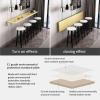 JCPQDWTD Wall-Mounted Folding Dining Table for Kitchen Bar with Storage Shelf view 4