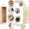 Personalized Wooden Wine Box with Handle, Engraved Single-Bottle Gift Box with Acrylic Sliding Lid view 3