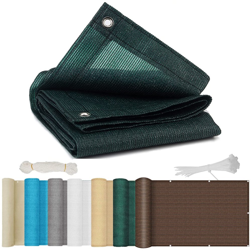 Rectangular Shade Sail, 3.5 x 9 m, UV-Resistant, Dark Green
