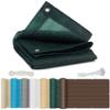 Rectangular Shade Sail, 3.5 x 9 m, UV-Resistant, Dark Green view 1