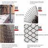 DTVEW Flexible Stainless Steel Cable Mesh Safety Net, 5 cm/2 mm, 2.5 x 6 m view 4
