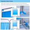SNLKCLRA Medical Privacy Screen with Stainless Steel Frame, 6-Ft Fabric Room Divider, Waterproof, Professional Quality for Hospitals (Color: B Combo; Size: 3 Panels – W 150 cm (4 view 4