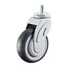 Mute Universal Plastic Caster Wheel, Non-Slip and Wear-Resistant, 1 Piece, Flat with Brake, 4 Inches view 3