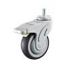Mute Universal Plastic Caster Wheel, Non-Slip and Wear-Resistant, 1 Piece, Flat with Brake, 4 Inches view 4